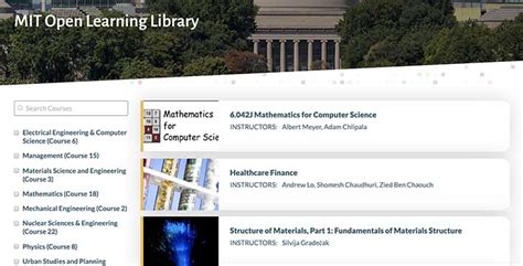 MIT Open Learning Library .